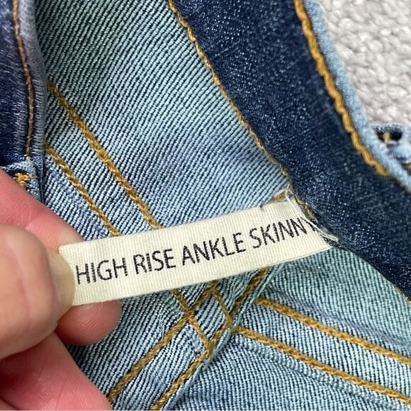 Rag & Bone Jeans Women’s 24 Blue Ankle Skinny High Rise Dark Denim Stretch - Picture 6 of 15